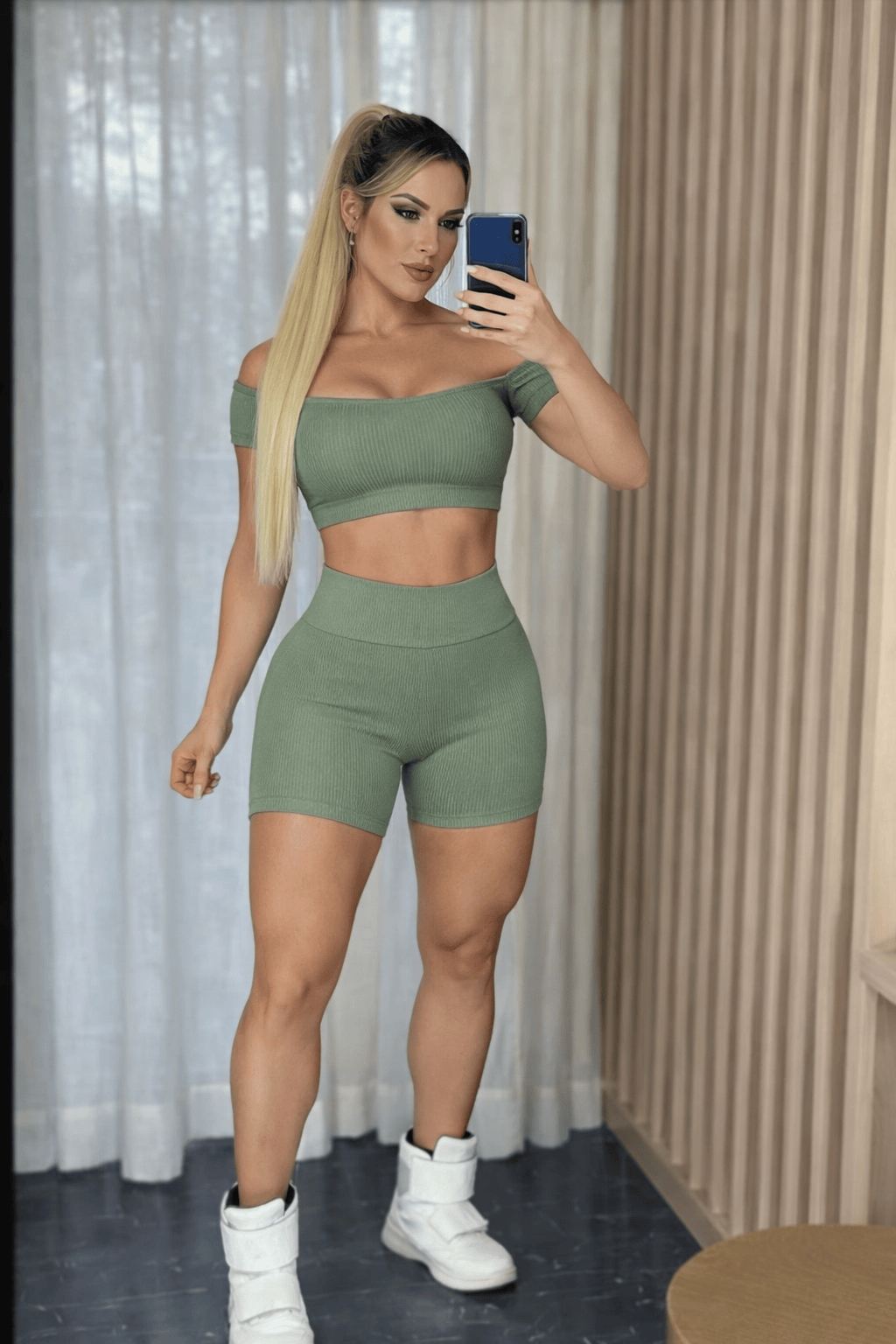 Short Feminino Canelado Fitness | 100% Conforto